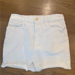 Frame white jeans mini skirt size 25